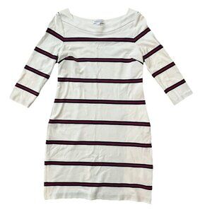 Banana Republic Women’s Sheath Dress Stripes Dress Size 8 Cream Stripes Stretch